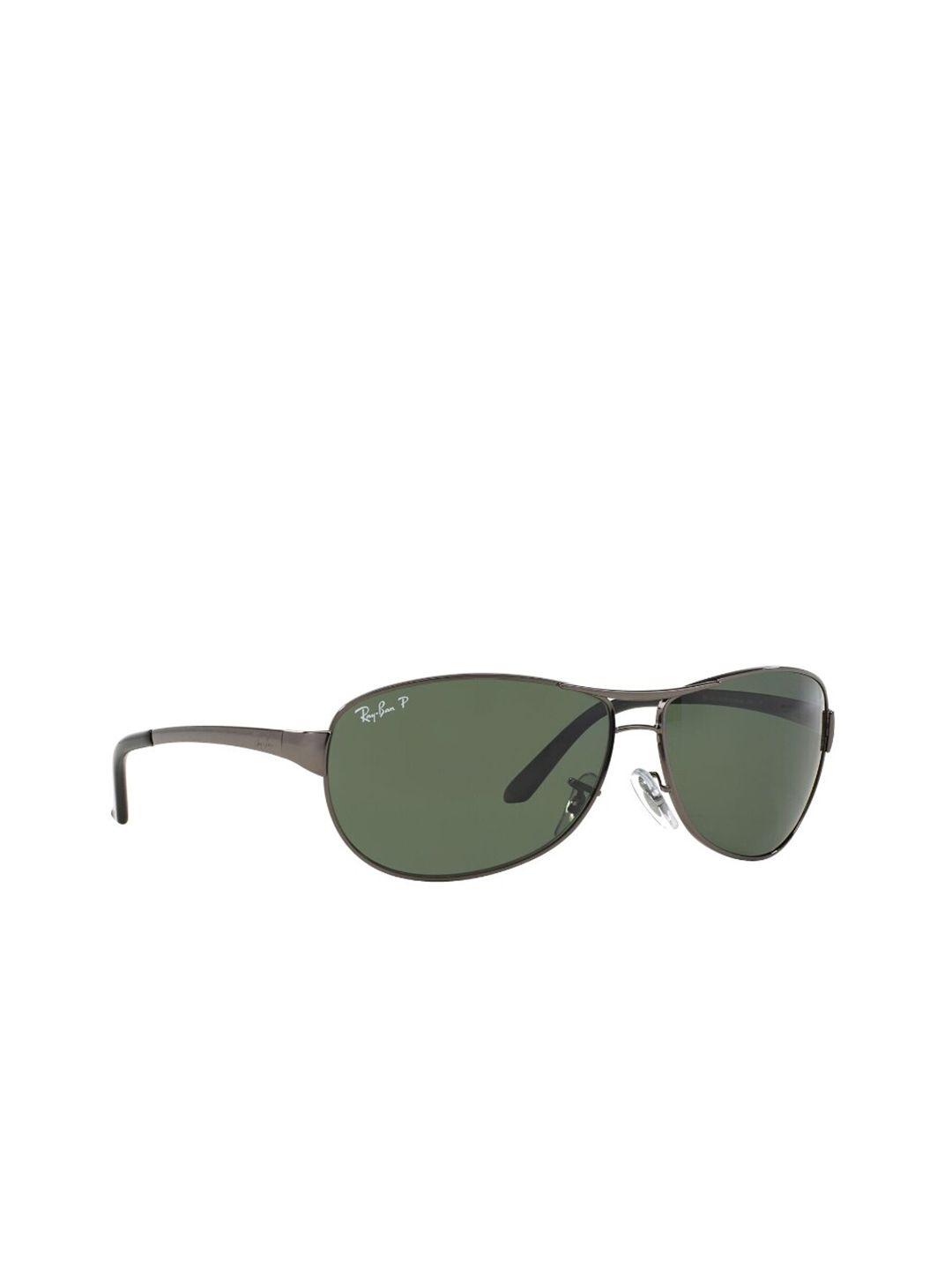 RAY-BAN Men Polarized Green Lens Pilot Sunglasses - 0RB3342I004/5863