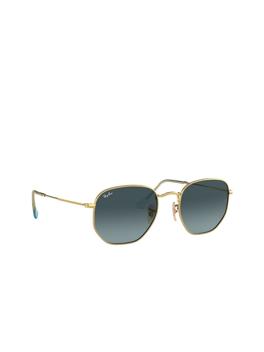 Ray-Ban Blue Lens & Gold-Toned Oversized Sunglasses with UV Protected Lens 8056597077286 Price in India