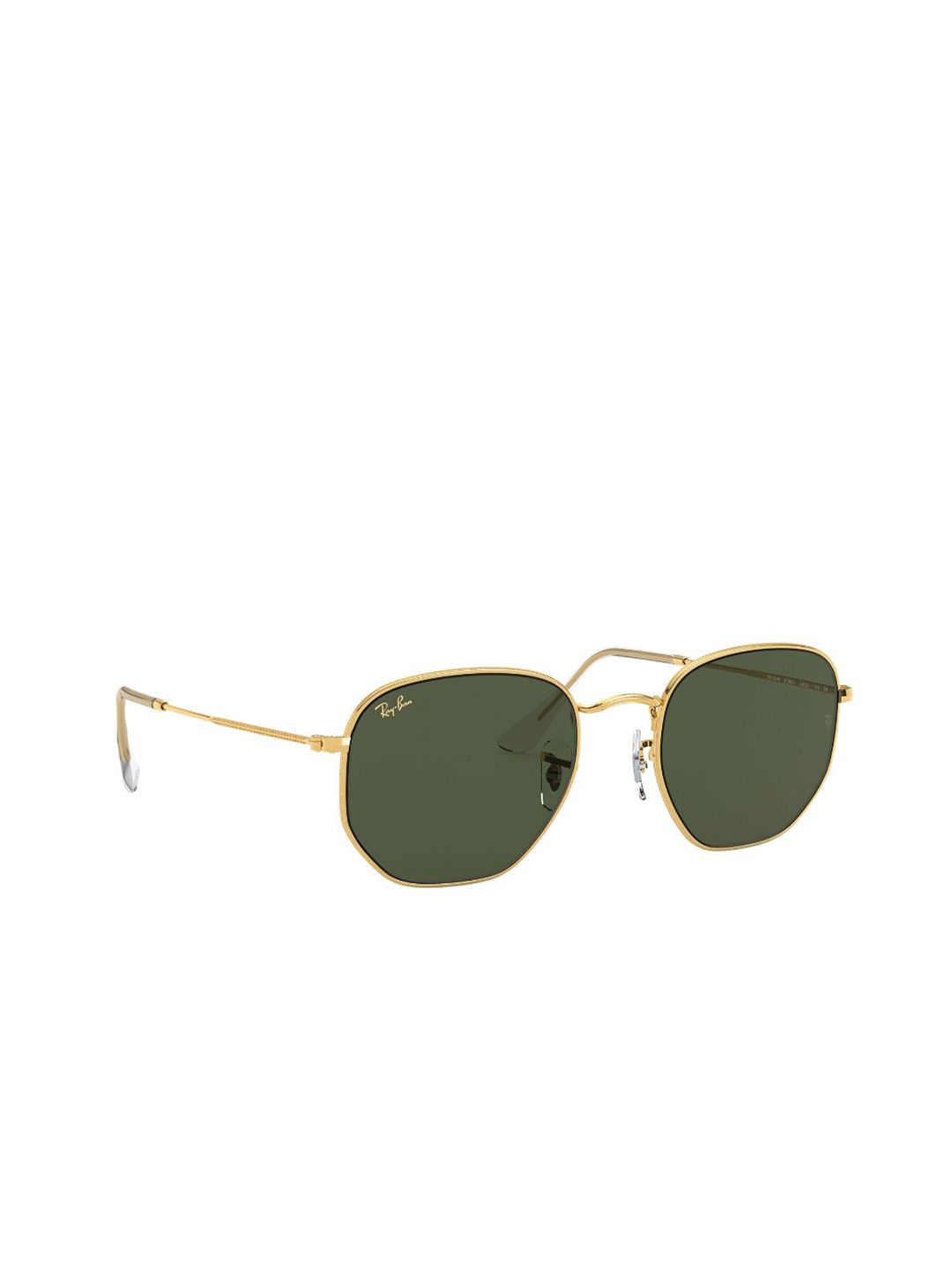 Ray-Ban Unisex Green Lens & Gold-Toned UV Protected Oversized Sunglasses 8056597209694 Price in India