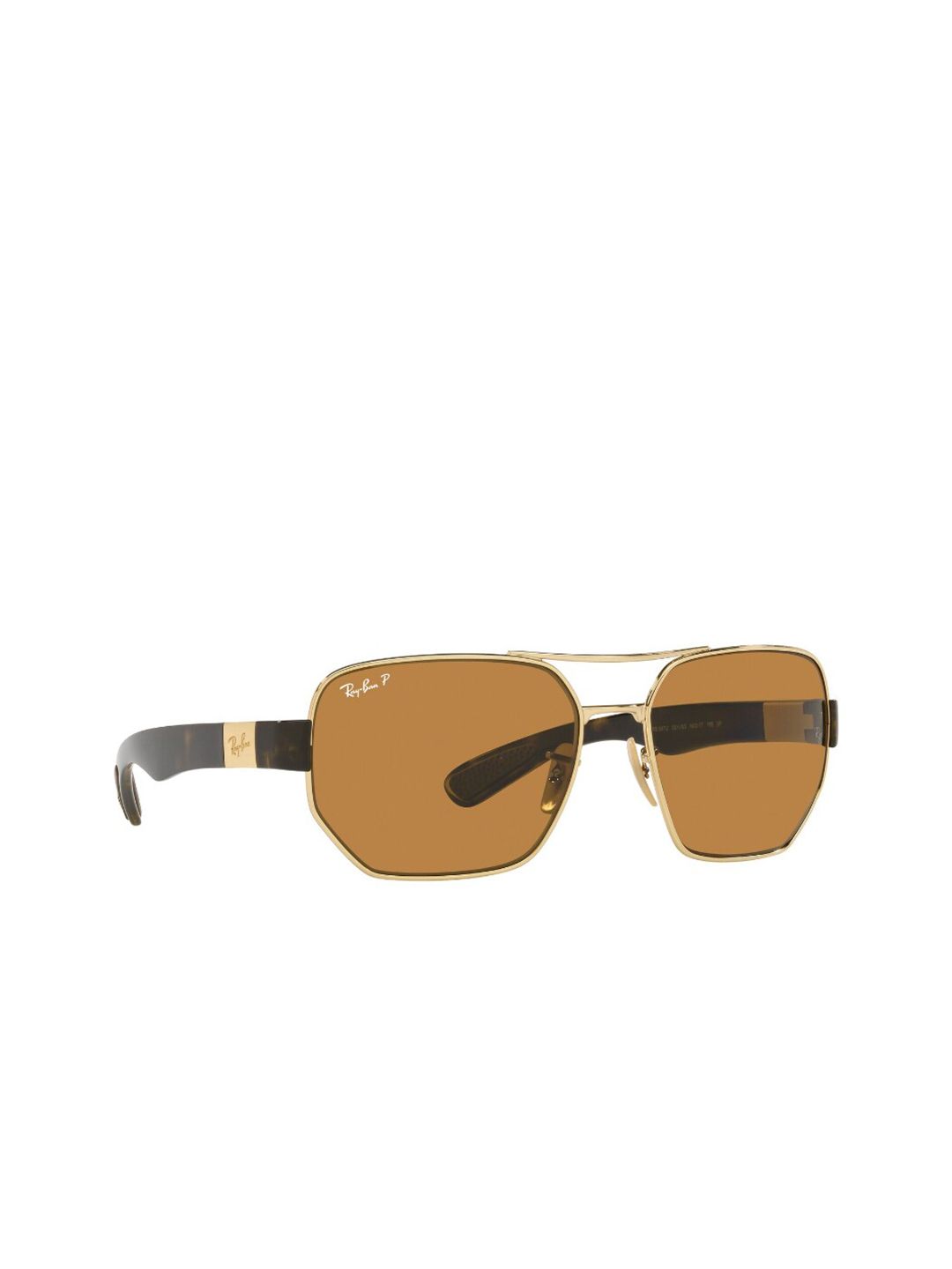 RAY-BAN Unisex Polarized Brown Lens Irregular Sunglasses - 0RB3672001/8360