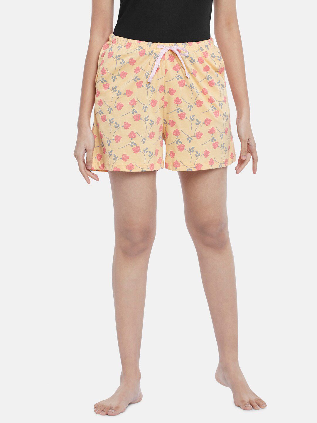 Dreamz by Pantaloons Women Orange Printed Lounge Shorts Price in India
