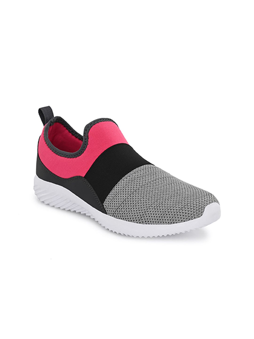 Yuuki Women Grey & Pink Mesh Walking Non-Marking Shoes Price in India