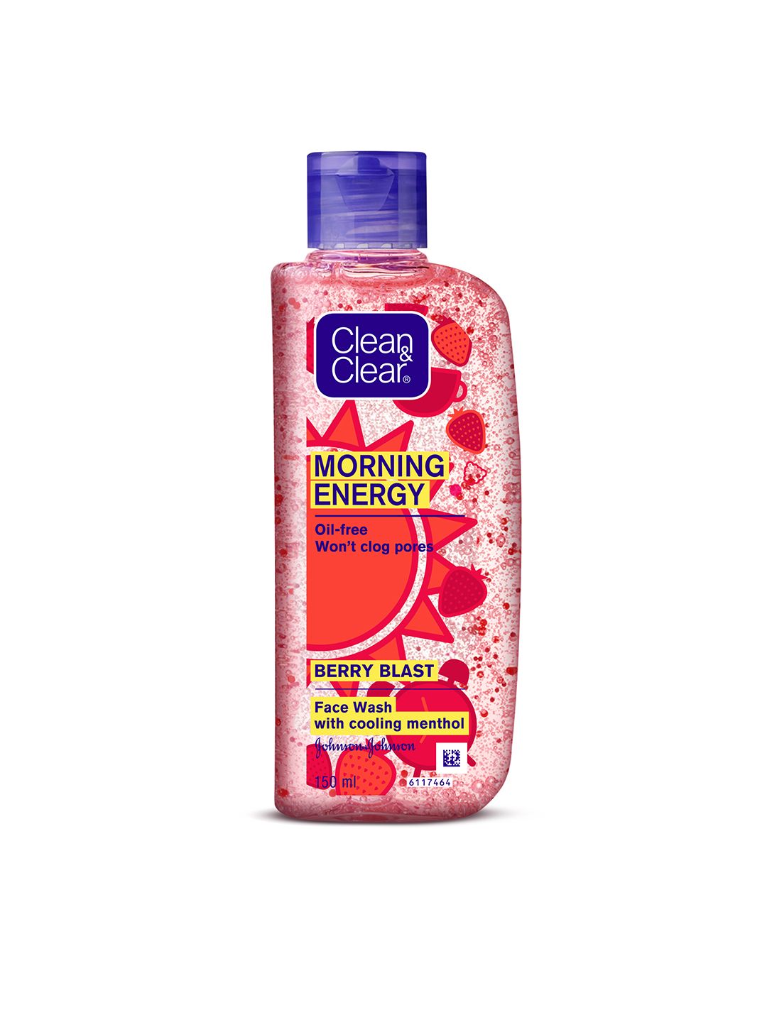 Clean & Clear Morning Energy Berry Blast Face Wash with Cooling Menthol 150 ml