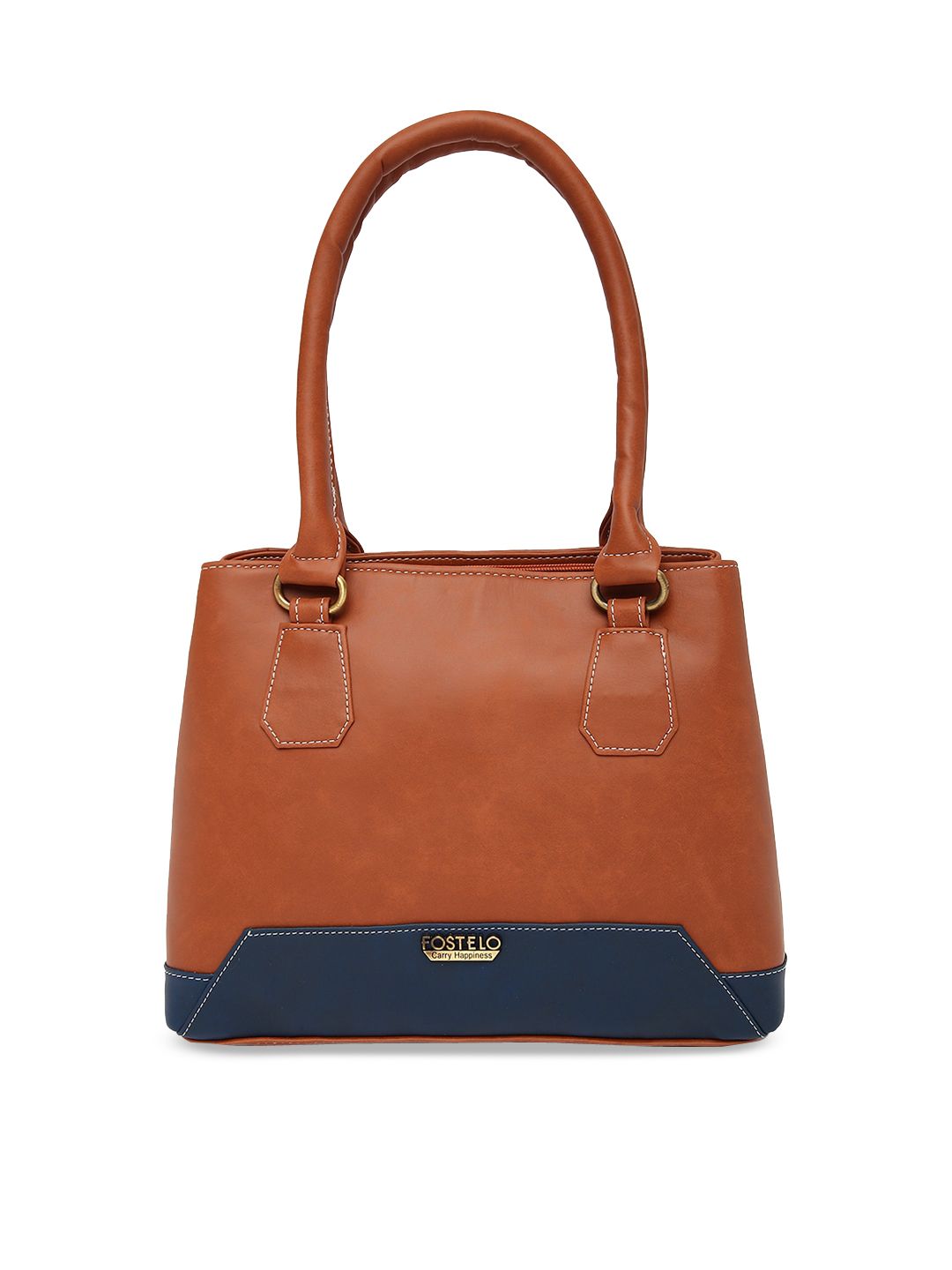 Fostelo Tan PU Structured Handheld Bag Price in India