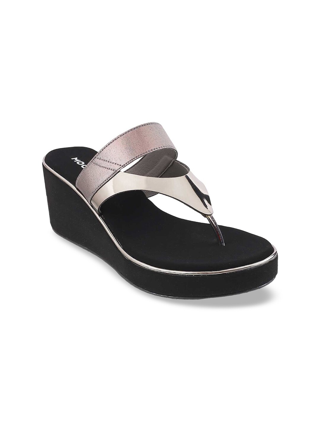 Mochi Grey Wedge Sandals Price in India