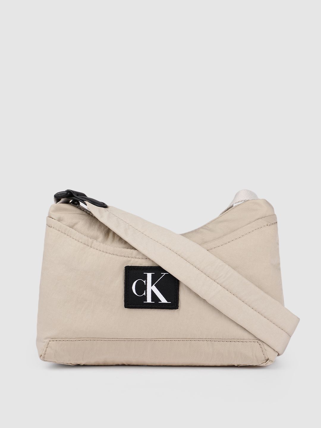 Calvin Klein Beige Structured Shoulder Bag Price in India