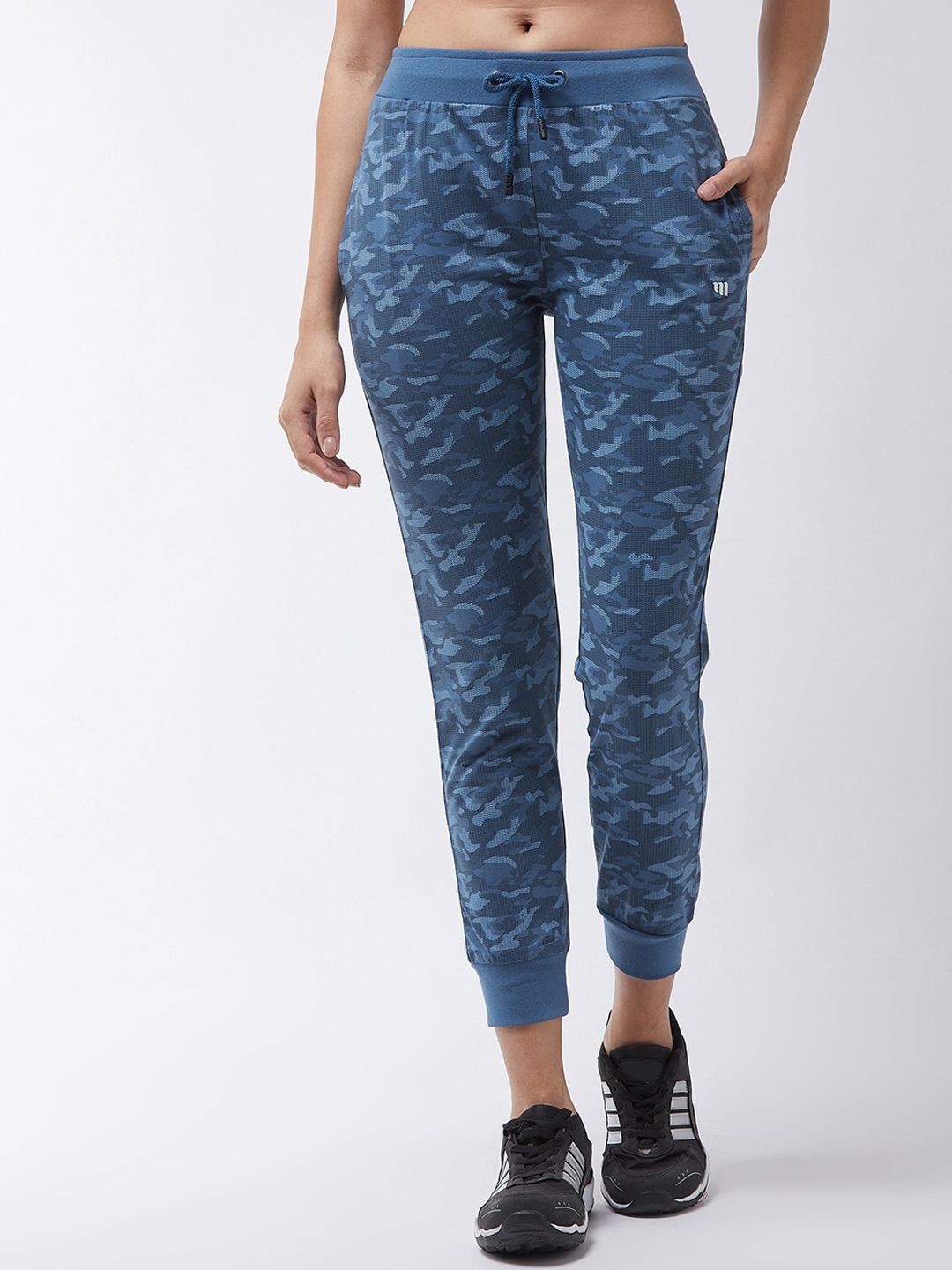 Modeve Women Blue Printed Cotton Joggers Price in India