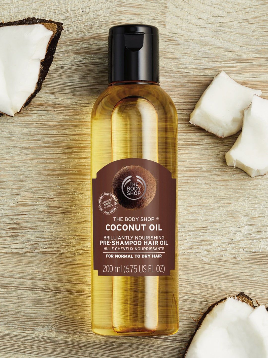 THE BODY SHOP Sustainable Pre-Shampoo Coconut Hair Oil for Normal to Dry Hair 200 ml Price in India