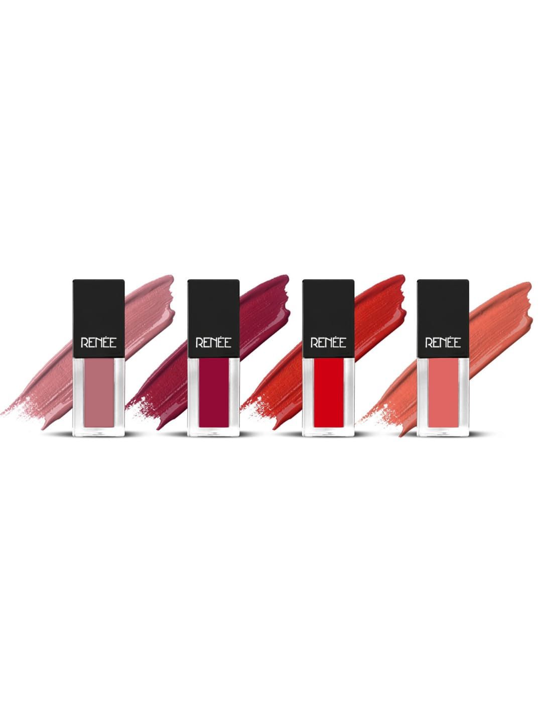 RENEE Check Matte Lip Liquid Color - Combo Of 4 - 2.5ml each Price in India