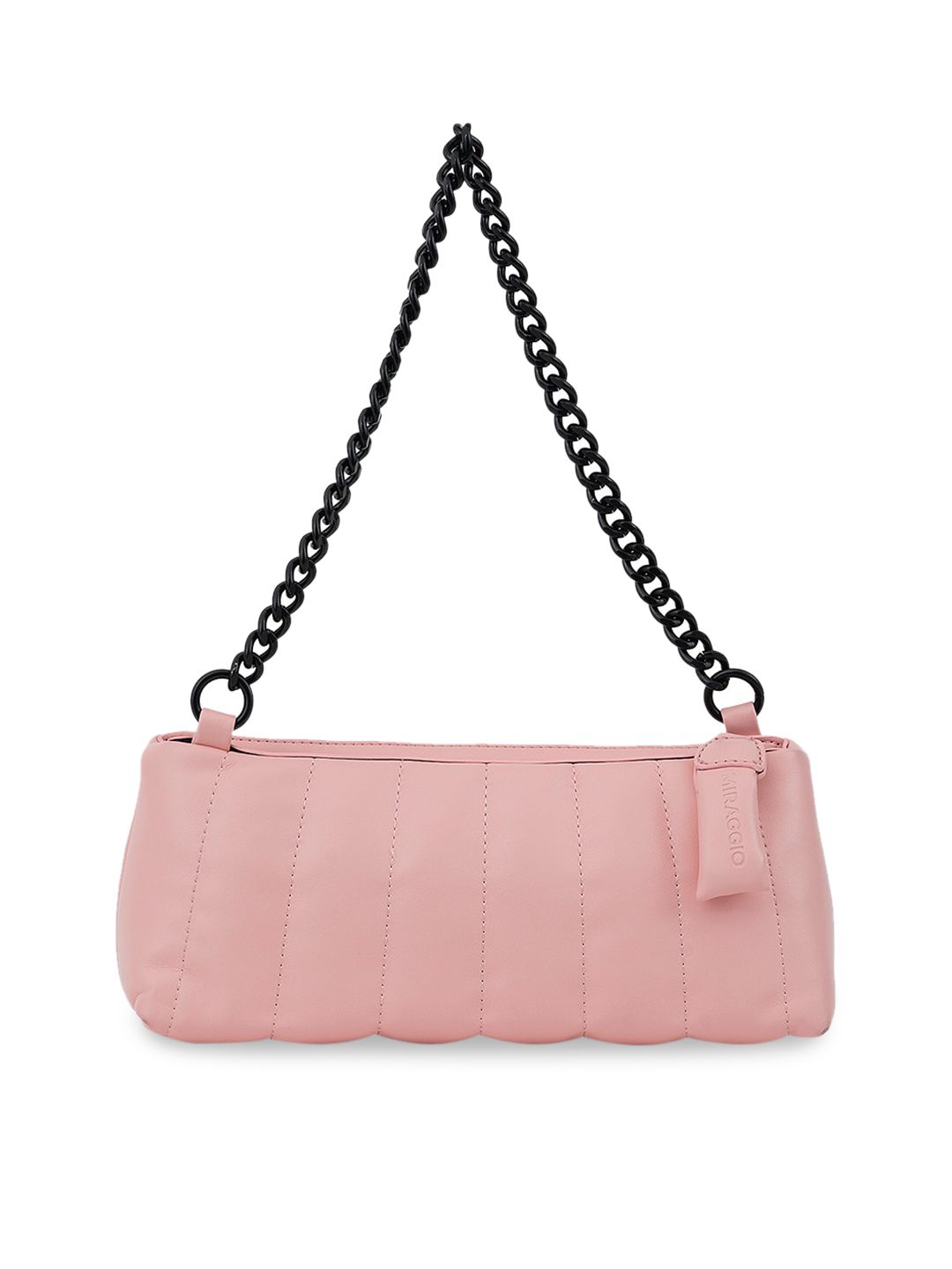 MIRAGGIO Pink PU Bowling Shoulder Bag With Quilted Price in India