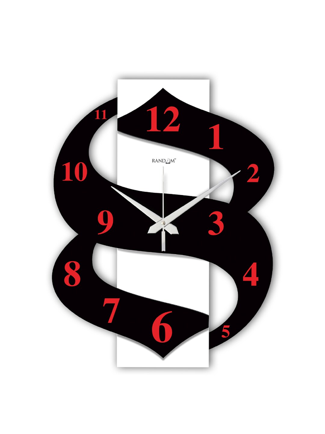 RANDOM Black & White Dial 38.1 cm Analogue Wall Clock Price in India