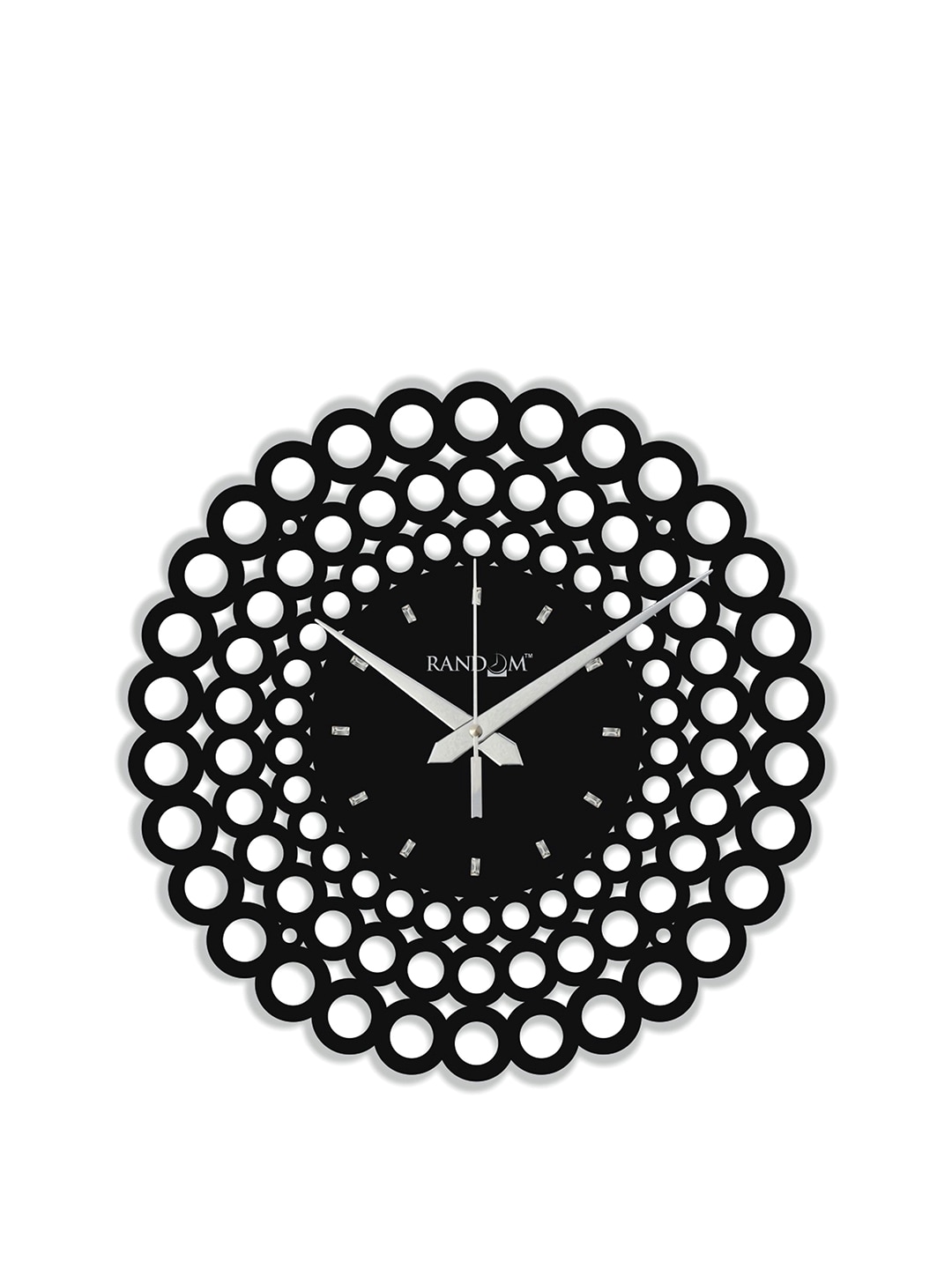 RANDOM Black Dial Web World Series 30.48 cm Analogue Wall Clock Price in India