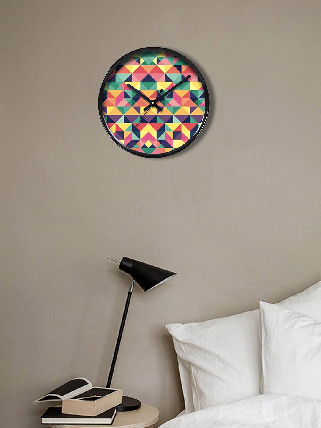 RANDOM Multicoloured Printed Dial 27.94 cm Analogue Wall Clock Price in India