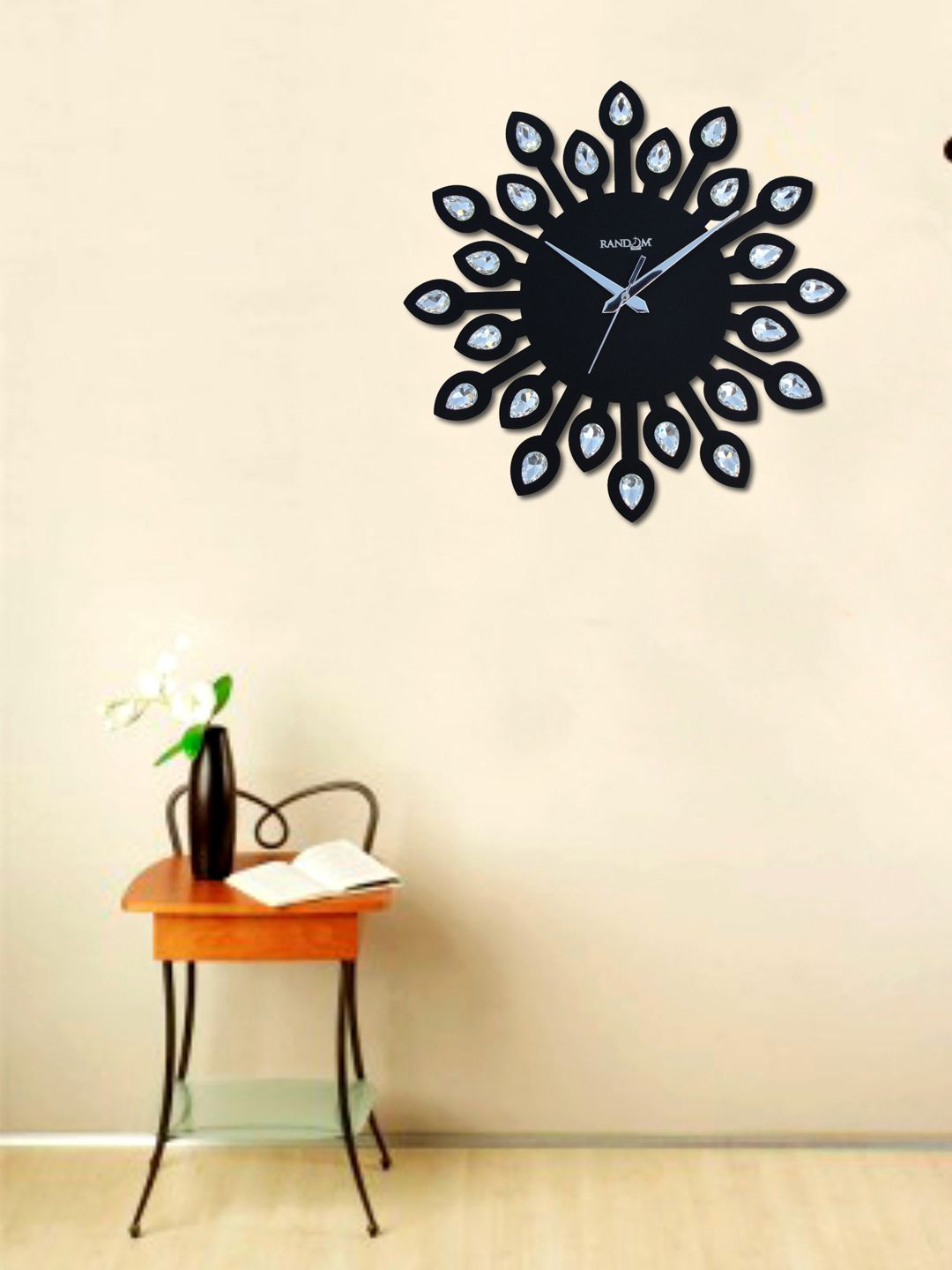 RANDOM Black Dial Jewel 30 cm Analogue Wall Clock Price in India