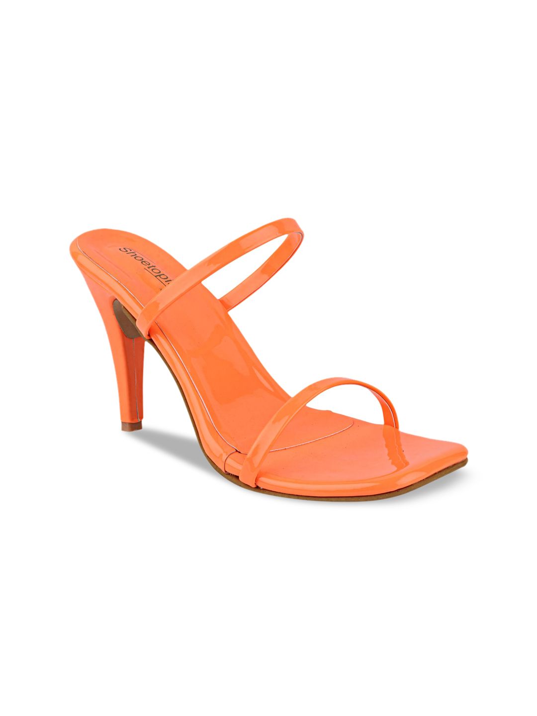 Shoetopia Orange Stiletto Sandals Price in India