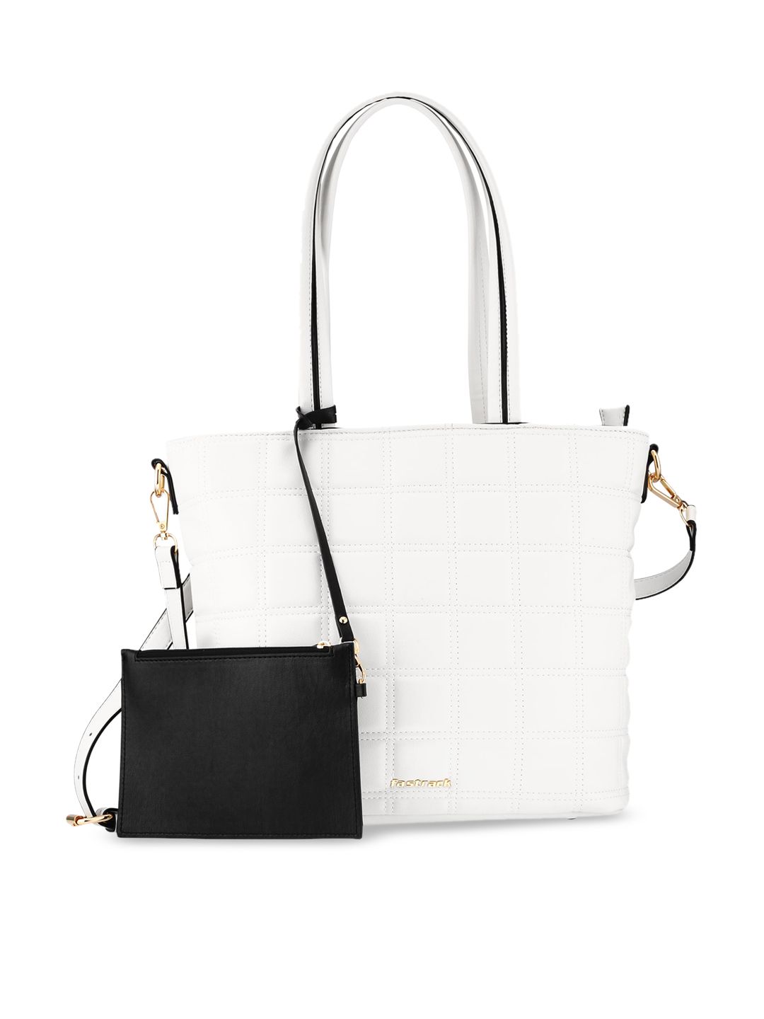 Fastrack White PU Structured Shoulder Bag Price in India