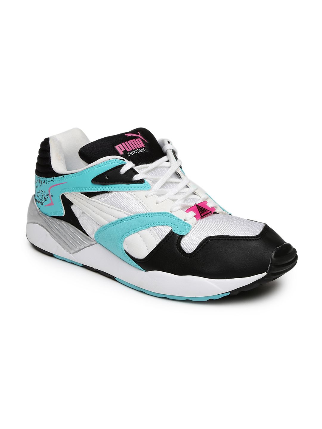 Buy Puma Men White & Blue Trinomic XS 850 Plus Sneakers - Casual