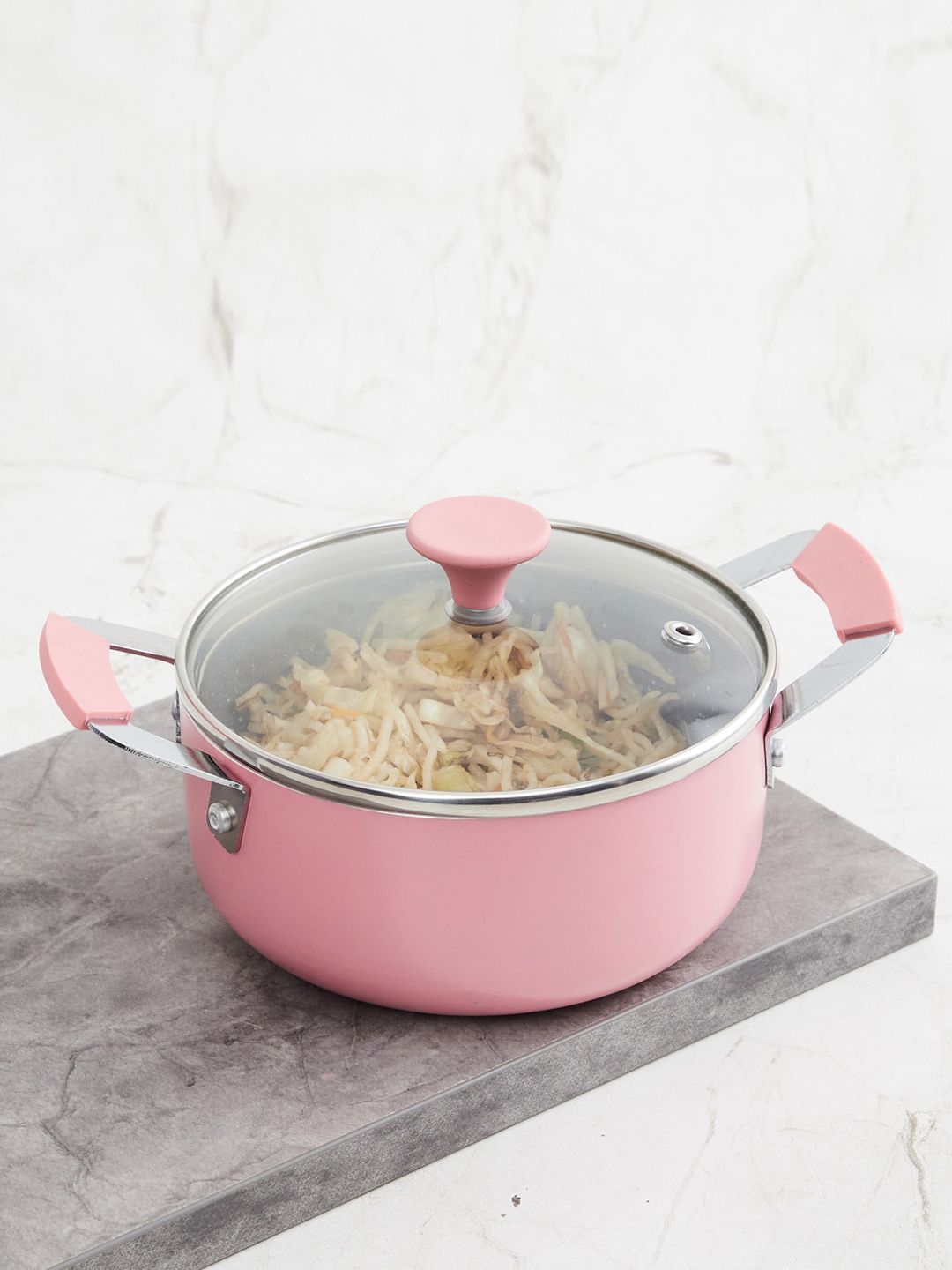 Home Centre Pink Aluminium Mini Casserole With Lid Price in India