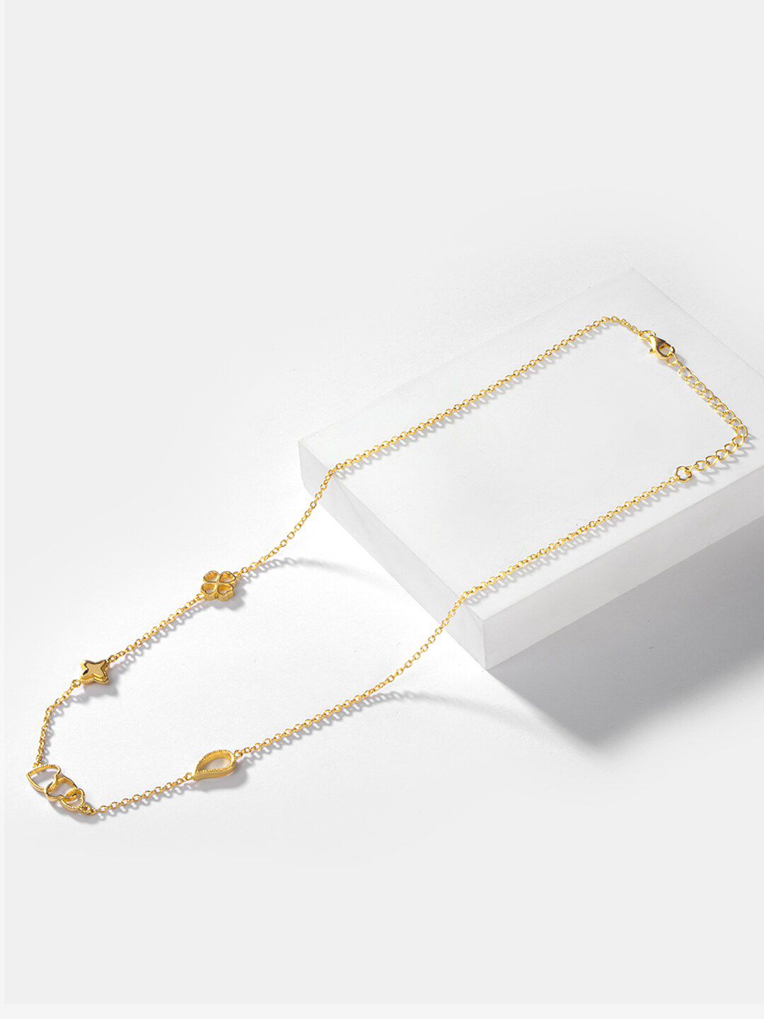 SHAYA Women Gold Sterling Silver Gold-Plated Minimal Chain Price in India