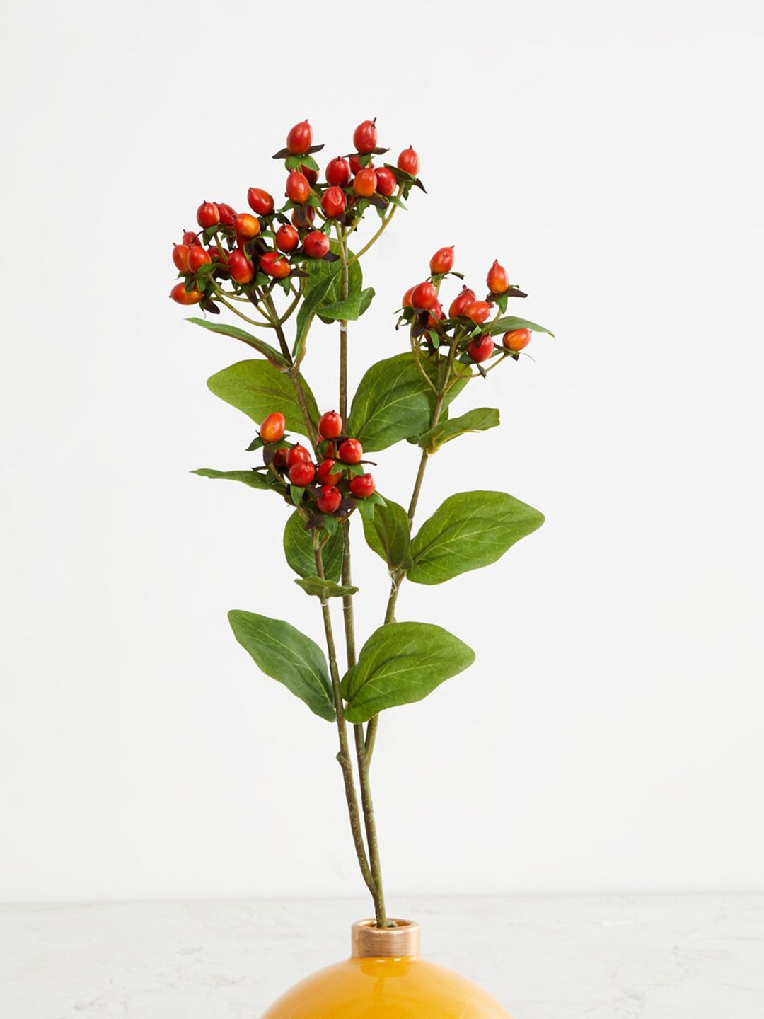 Home Centre Orange Artificial Hypericum Branch Price in India