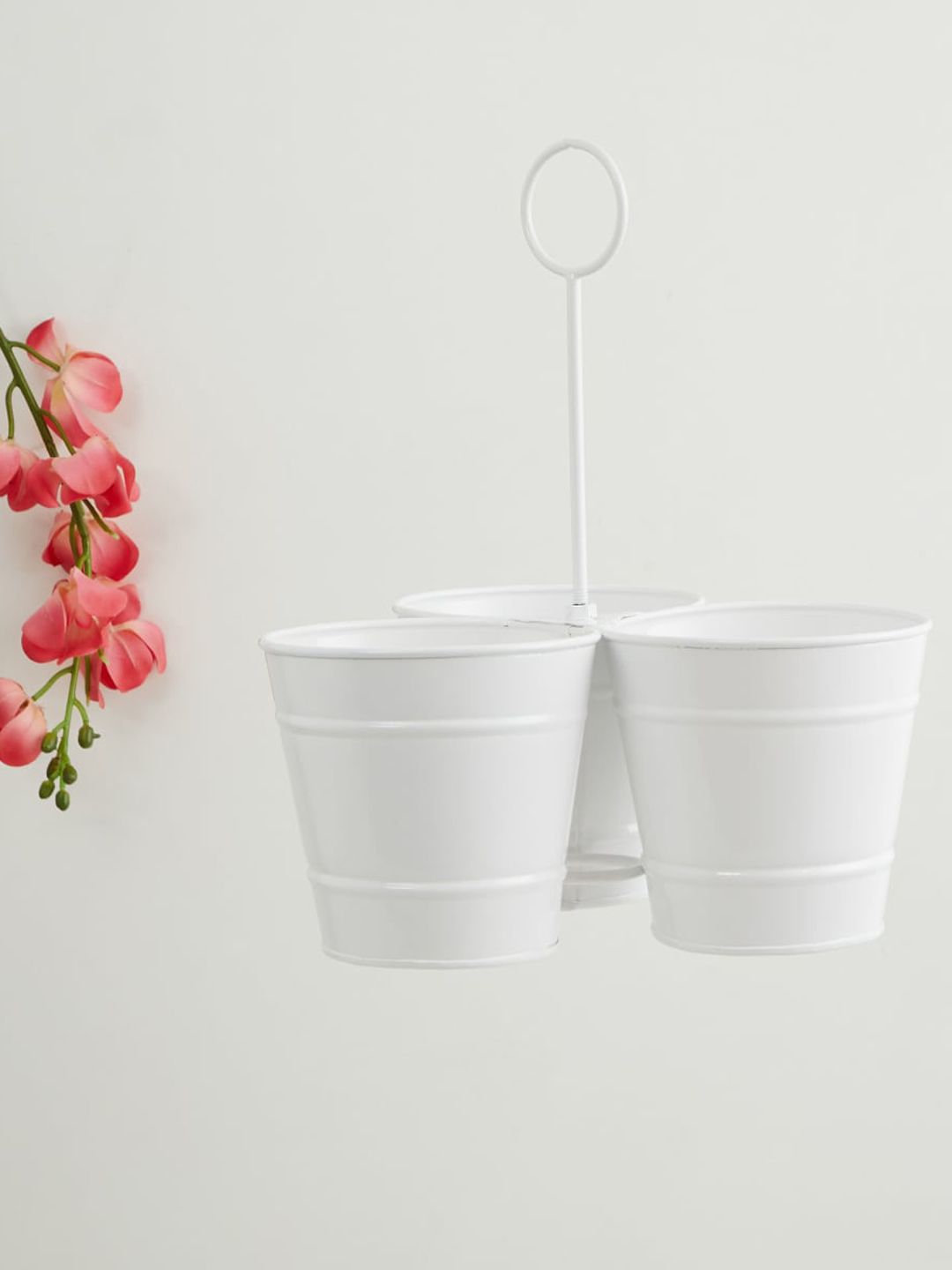 Home Centre White Solid Metal Hanging Planter Price in India