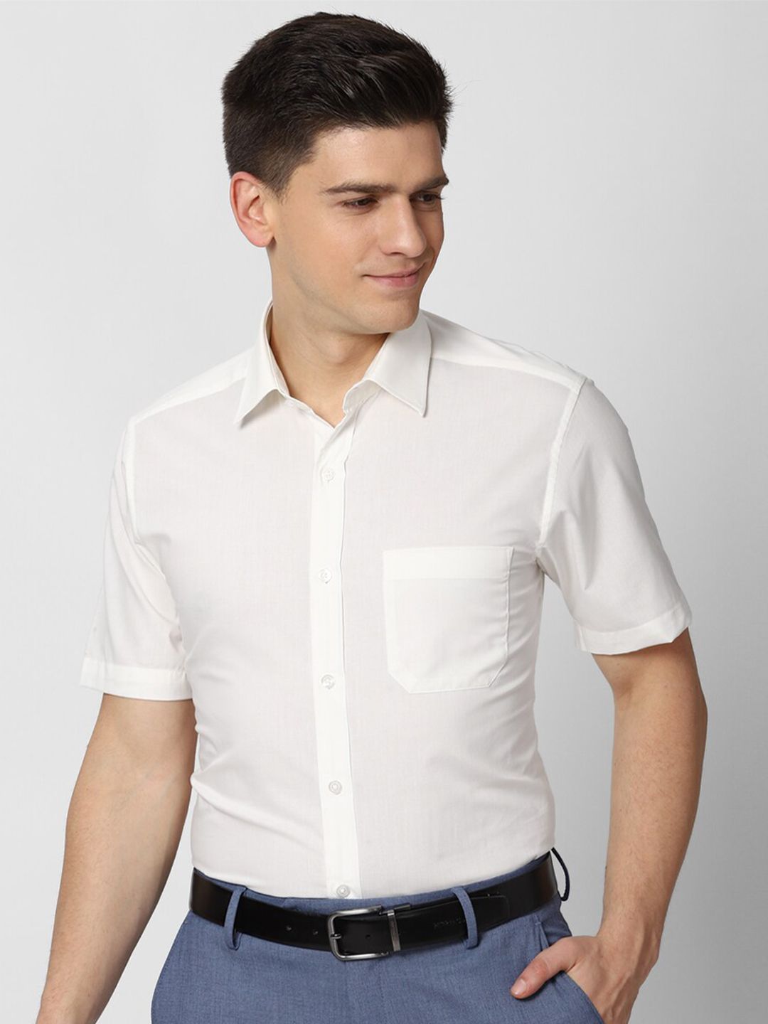 Peter England Peter England Men White Solid Formal Shirt