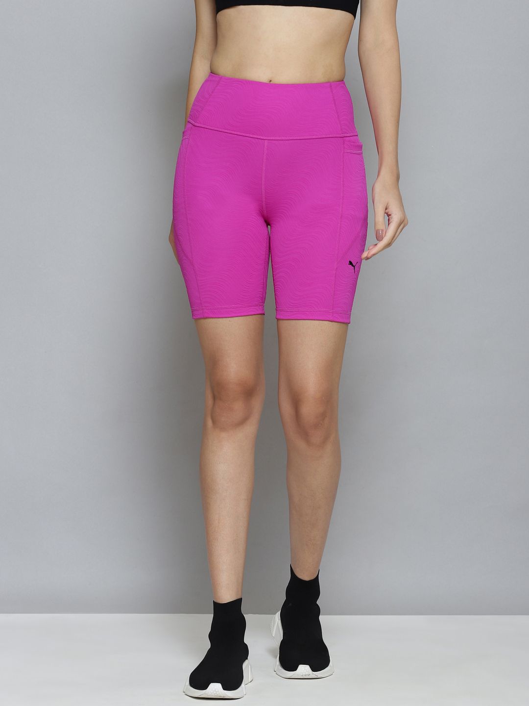 Puma Women Purple Textured Sports Shorts Price in India