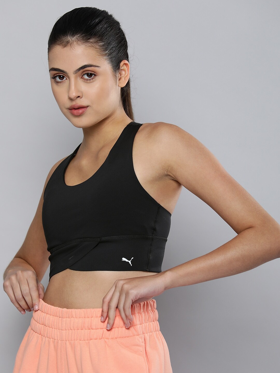 Puma Black Forever Luxe ELLAVATE Lightly Padded Training Bra Price in India