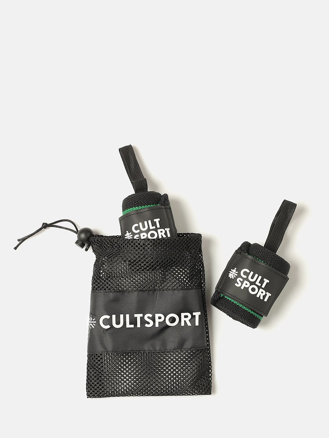 Cultsport Black Polyester Elastic Wrap Wrist Protector With Pouch Price in India