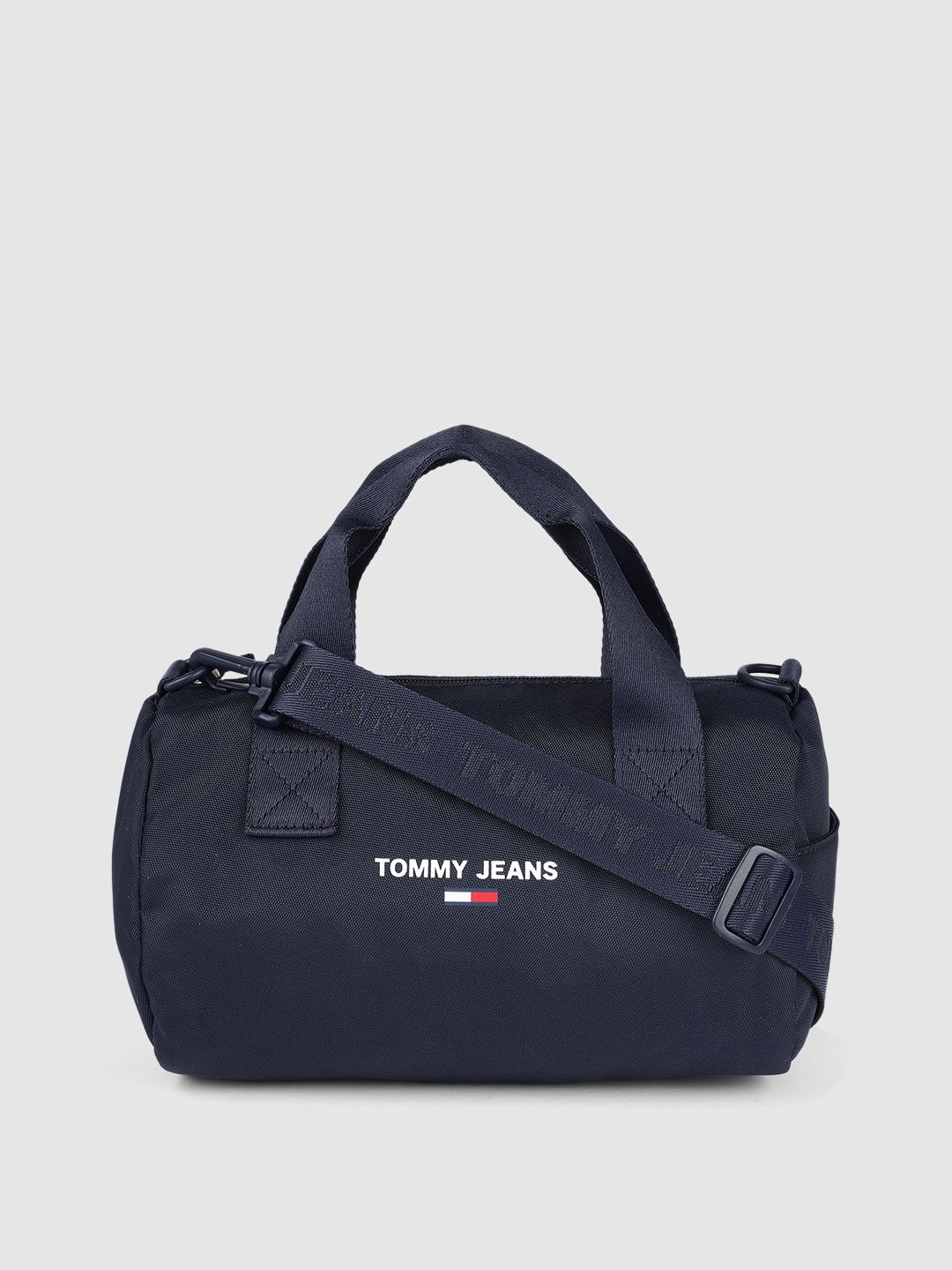 Tommy Hilfiger Navy Blue Structured Handheld Bag Price in India