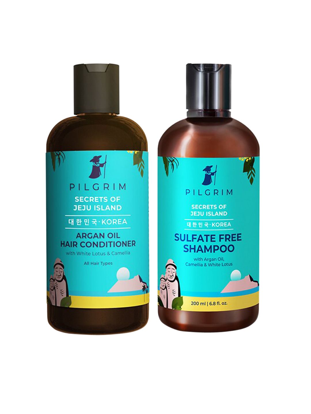 Pilgrim Everyday Hair Cleanse Sulfate-Free Shampoo & Argan Oil Hair Conditioner-200ml Each Price in India