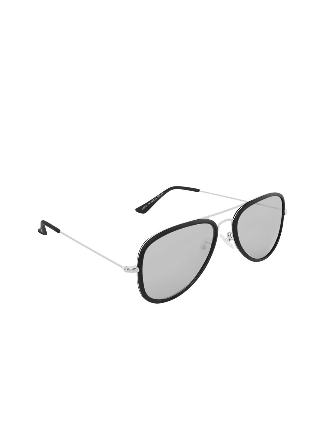 GIORDANO Unisex Mirrored Lens & Silver-Toned Aviator Sunglasses GA6030C04