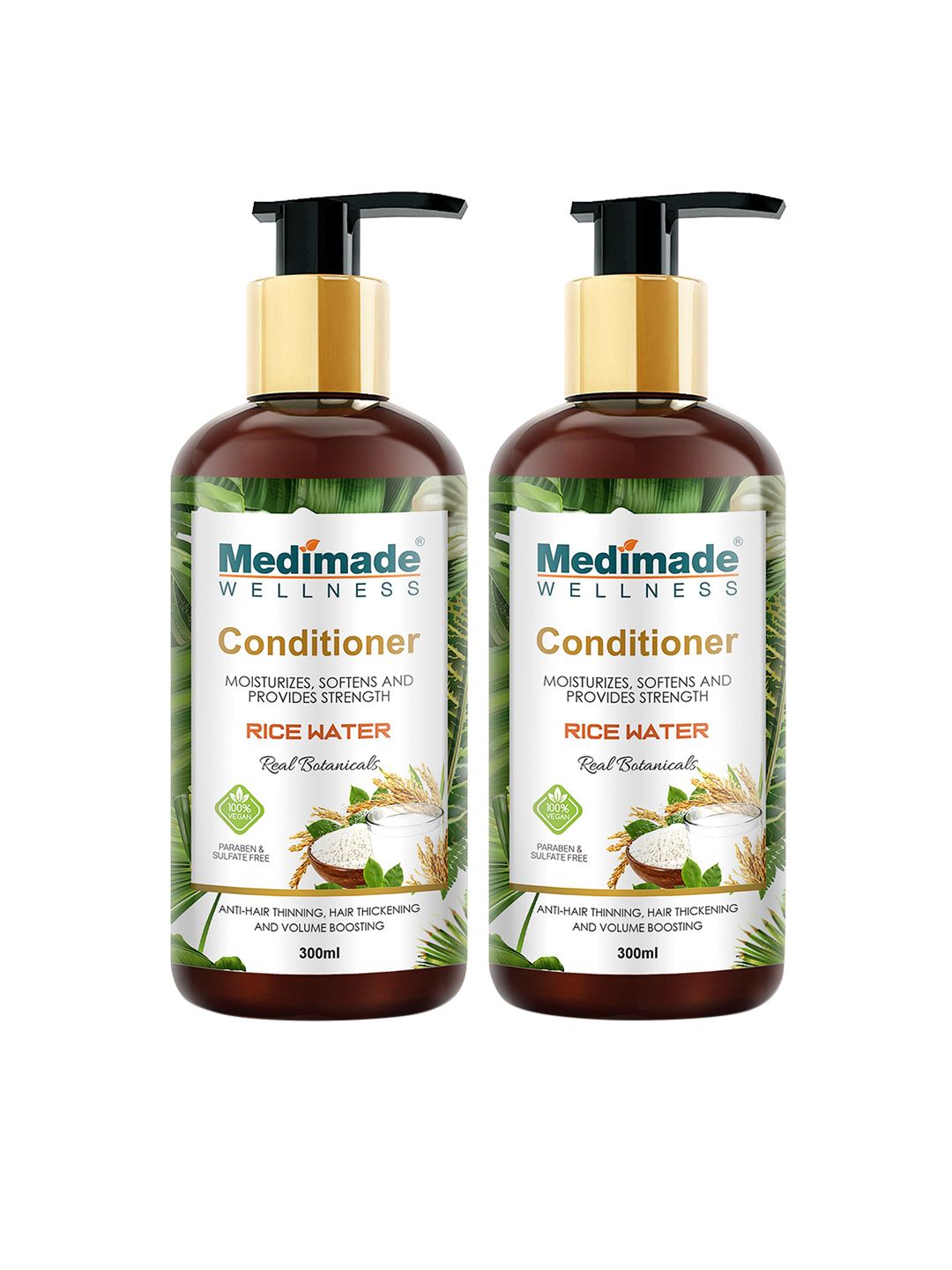 Medimade Set of 2 Rice Water Hair Conditioner - 300 ml each Price in India