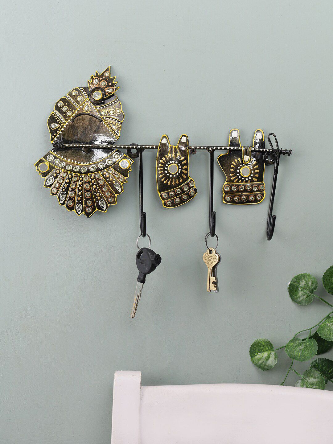 Aapno Rajasthan Brown Metal Key Holder Price in India