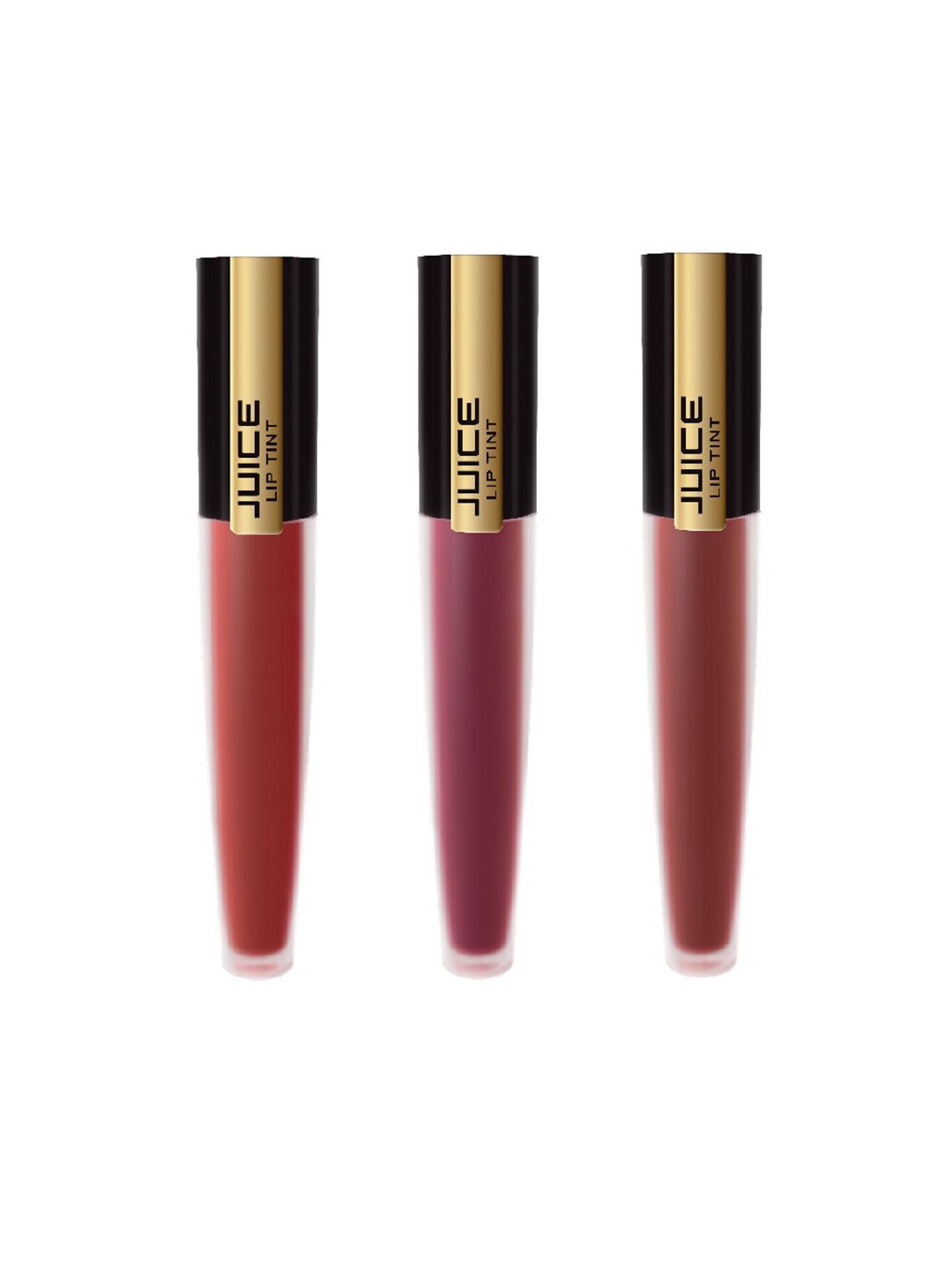 JUICE Matte Lip Tint Pack of 3 Lipstick - 4Ml Each Price in India