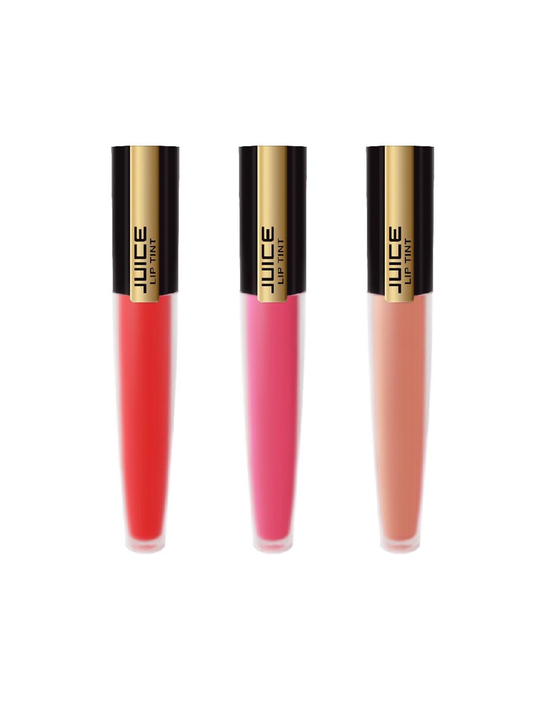 JUICE Pack of 3 Matte Lip Tint - Smoky Rose M-10 & Perfect Red M-25 & Rosedew M-75 Price in India