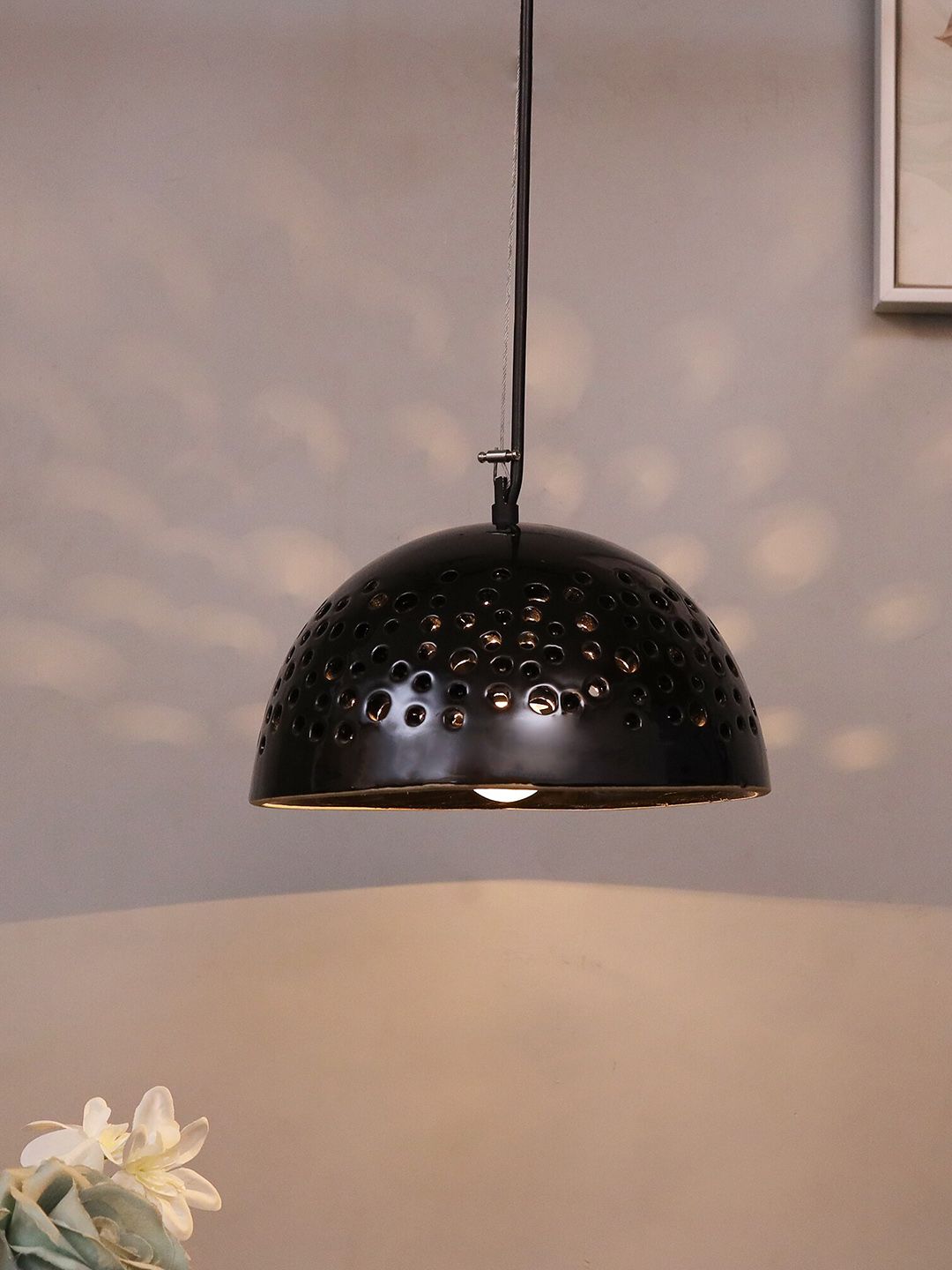 Homesake Black Nordic Ceramics 1 Light Pendant Ceiling Lamp Price in India