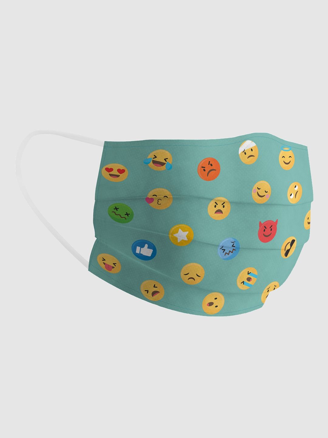 Soxytoes Green & Yellow Printed 4-Ply Pure Cotton Reusable Cloth Mask with Filter Price in India