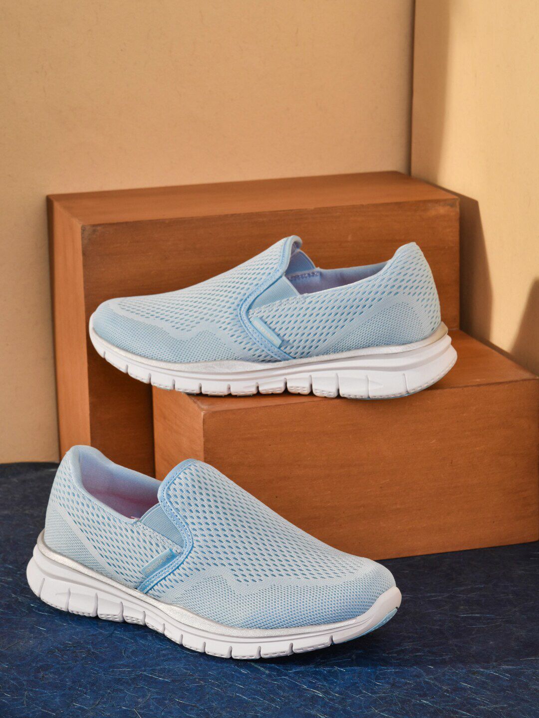 Red Tape Women Blue Mesh Walking Sport Shoes Price in India