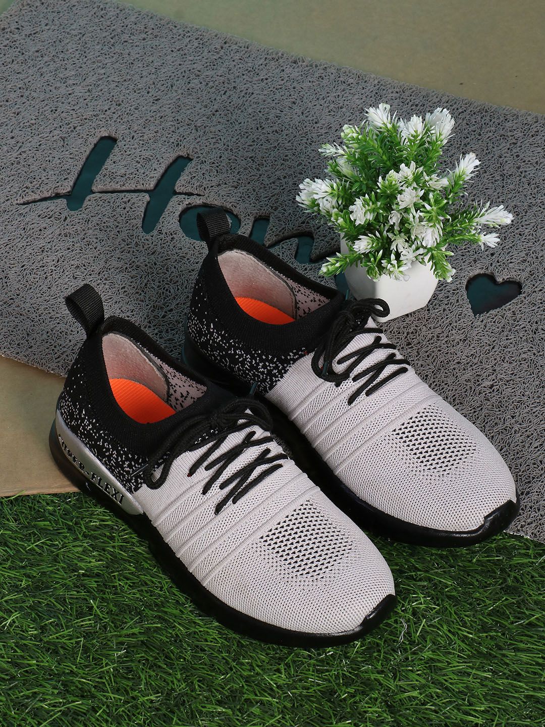 Longwalk Women Grey & Black Air Max Walking Shoes Price in India