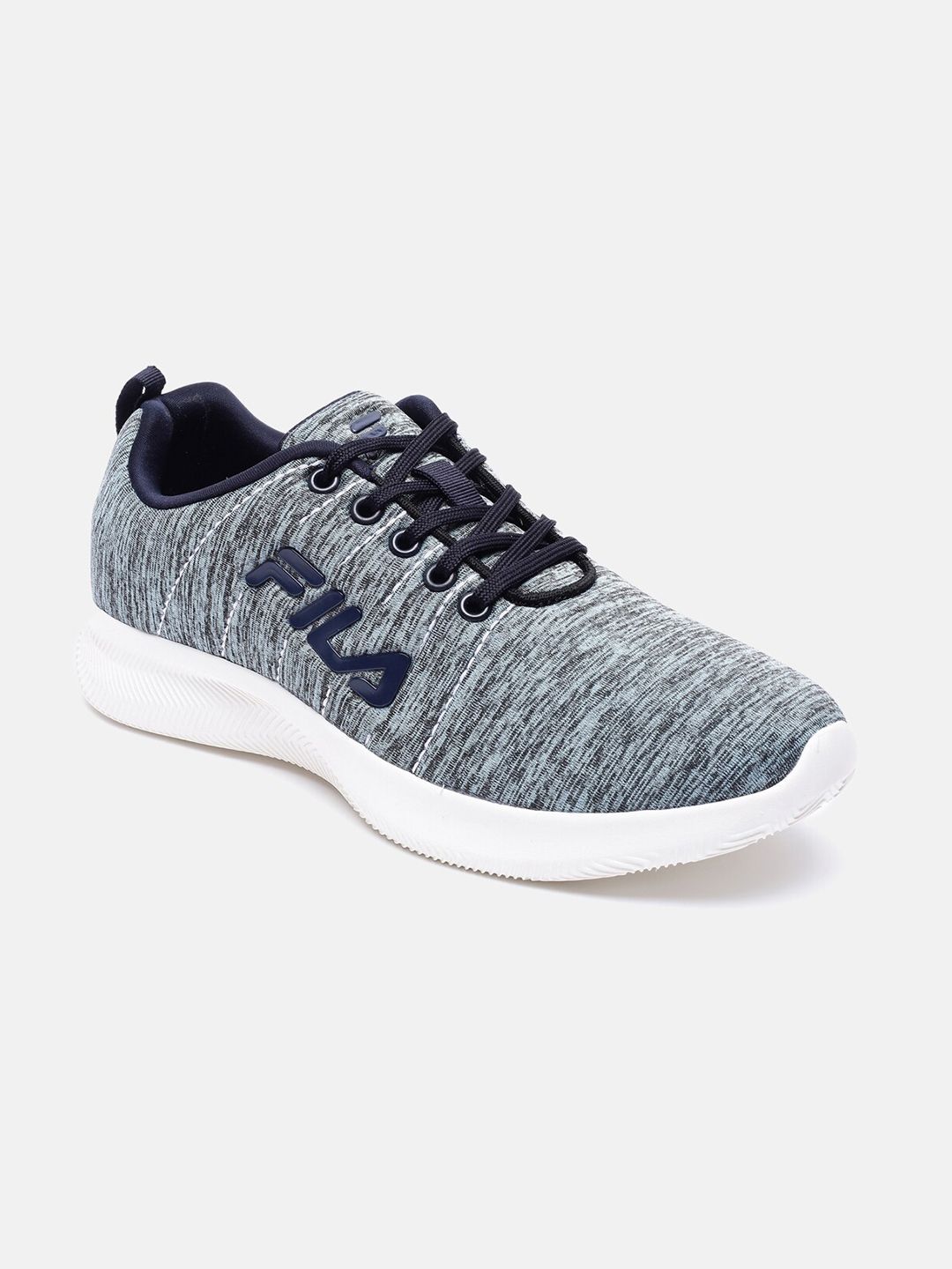 FILA Women Grey & Navy blue Running Non-Marking Shoes Price in India