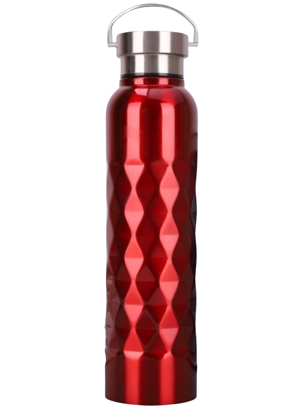 Frabble8 Red Single Walled Stainless Steel Fridge & Sports Water Bottle 1 Litre Price in India