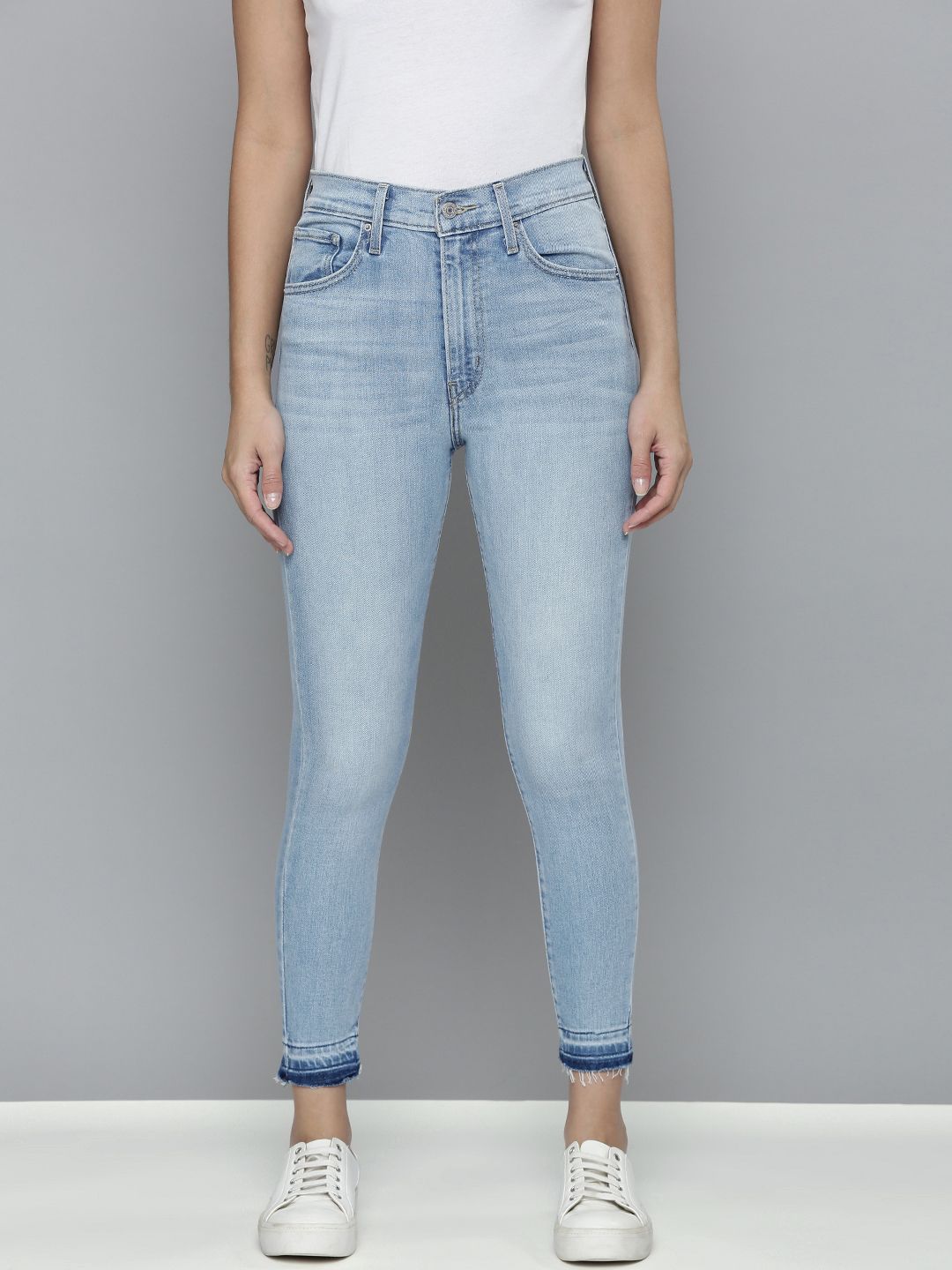 Levis Women Blue Super Skinny Fit High-Rise Light Fade Stretchable Jeans Price in India