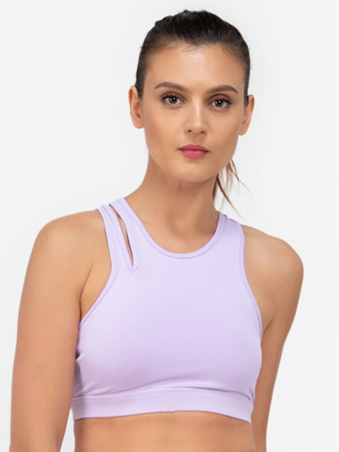 ZALORA ACTIVE Purple Solid Sports Bra Price in India