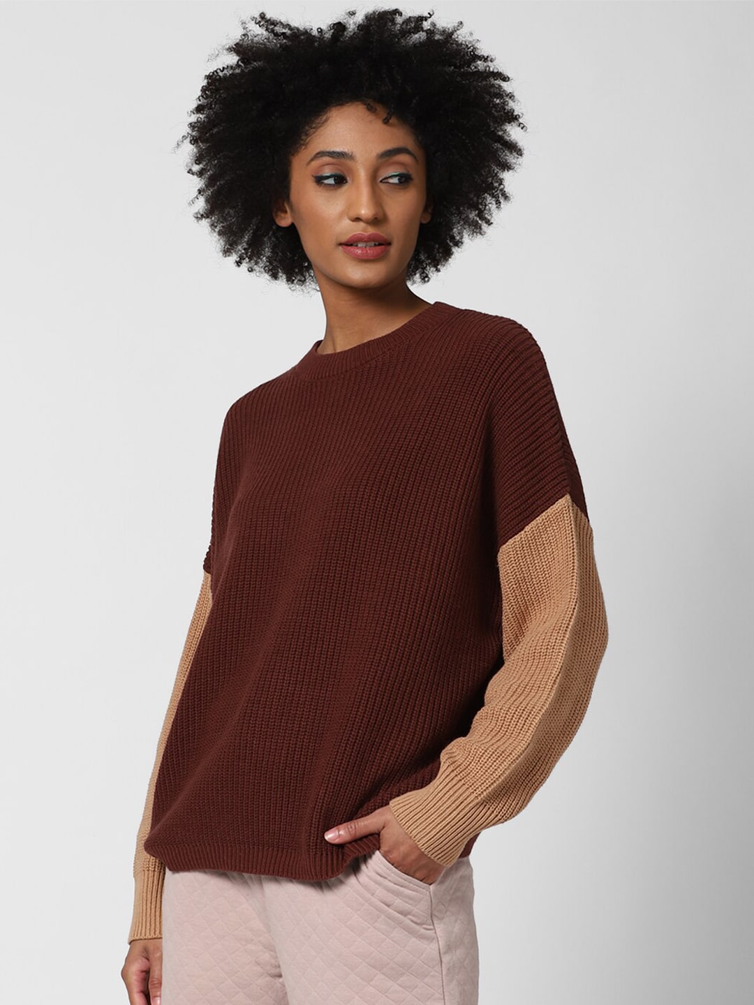 FOREVER 21 Women Brown Pullover Price in India