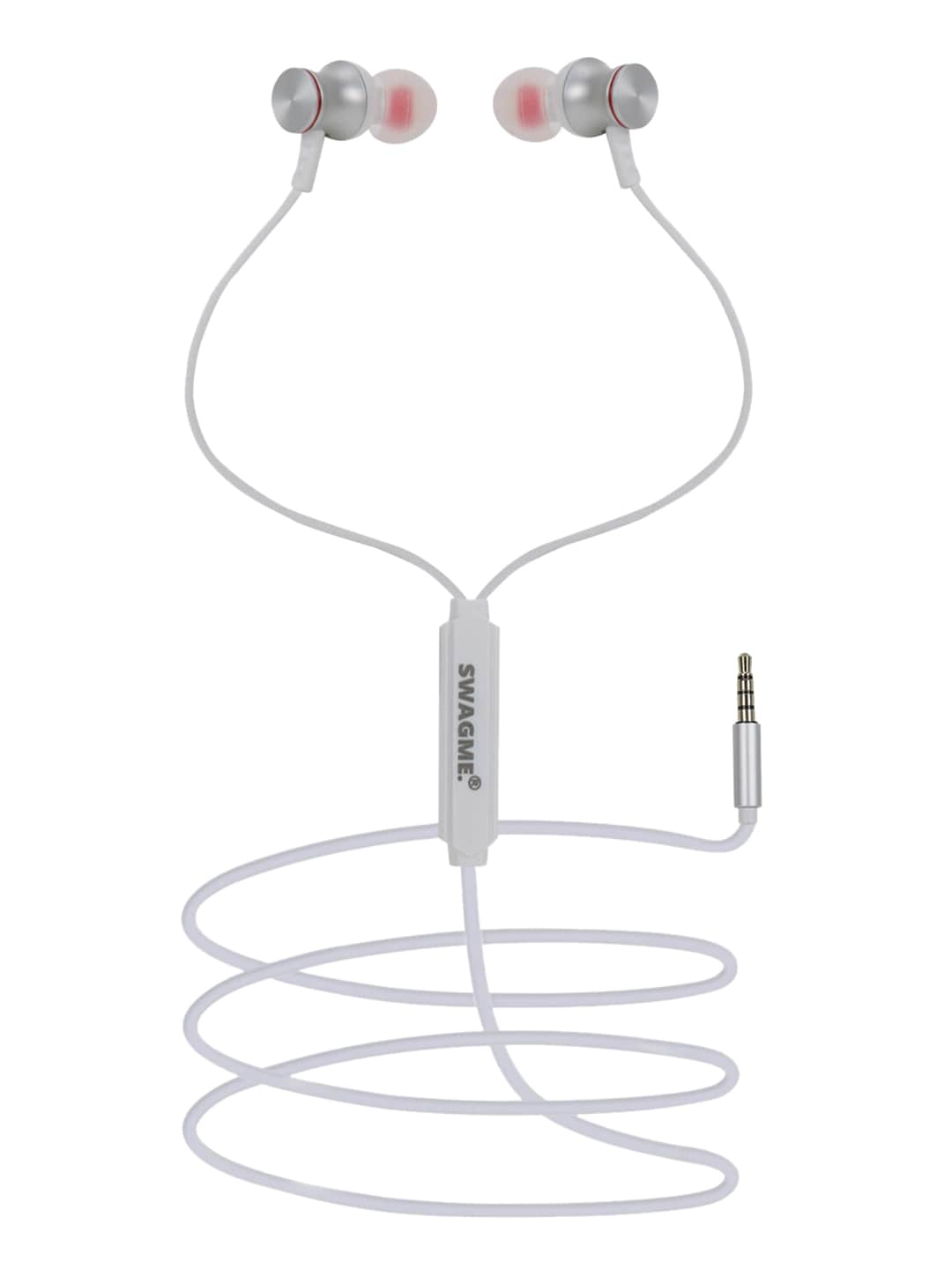 SWAGME White IE008 In-Ear Wired Earphones with Mic Price in India