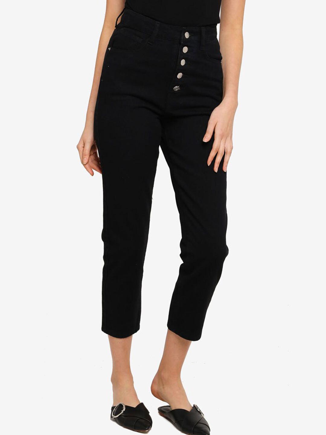 ZALORA BASICS Women Black Skinny Fit Jeans Price in India