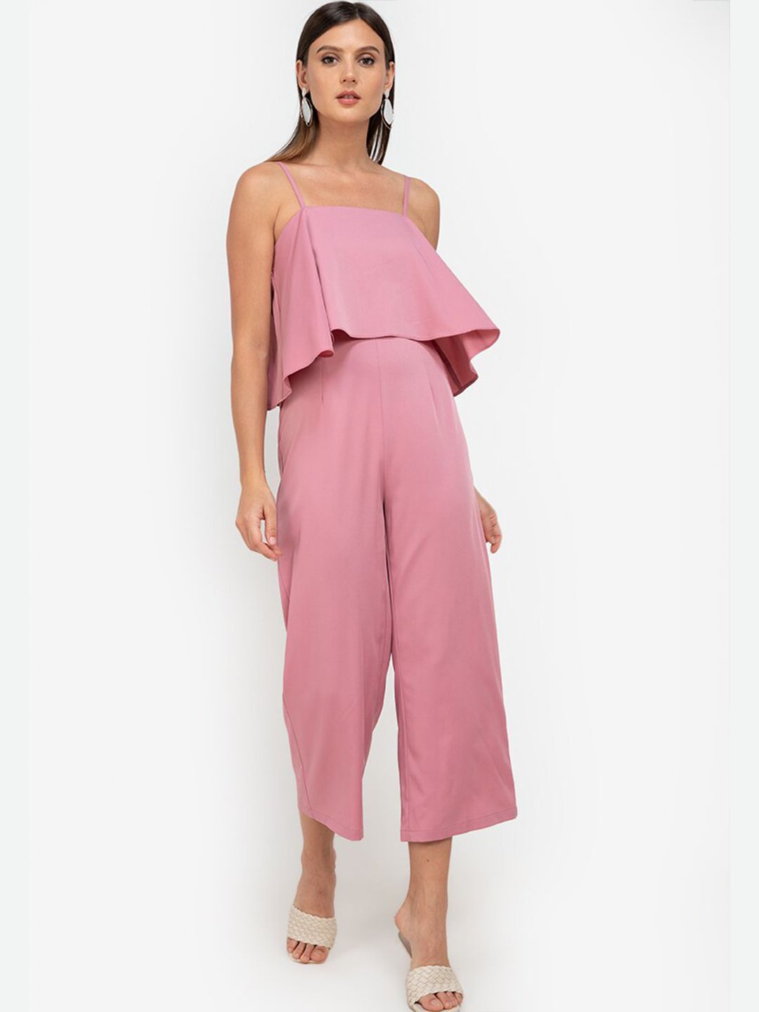 ZALORA WORK Pink Basic Layered jumpsuit Price in India