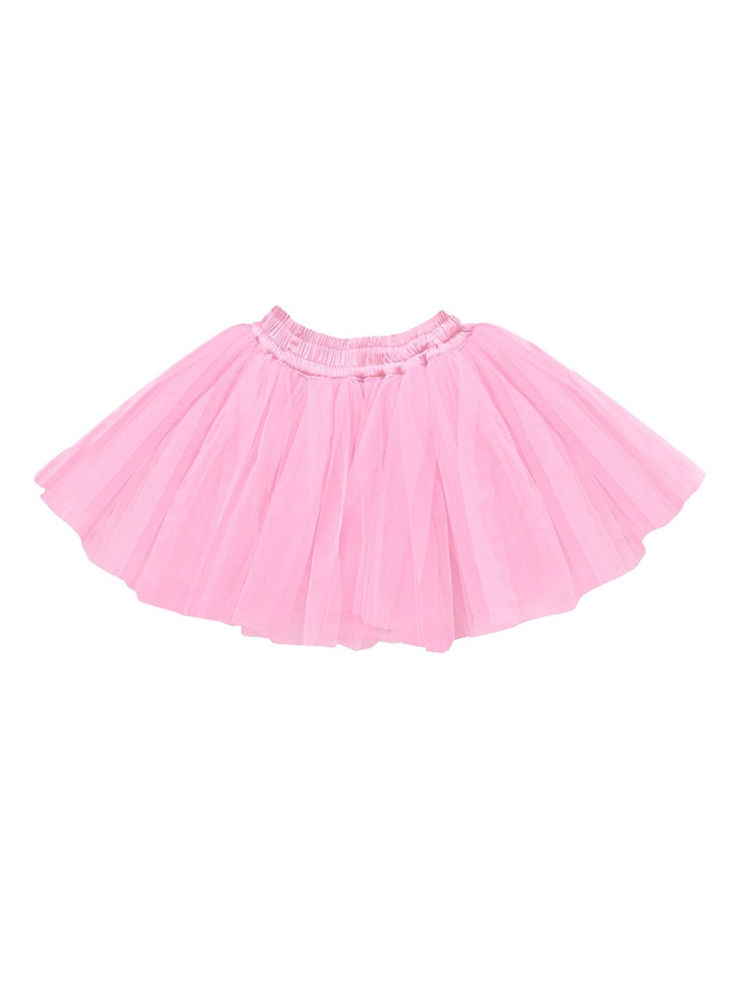 A.T.U.N. Girls Pink Solid Flared Mini Skirt