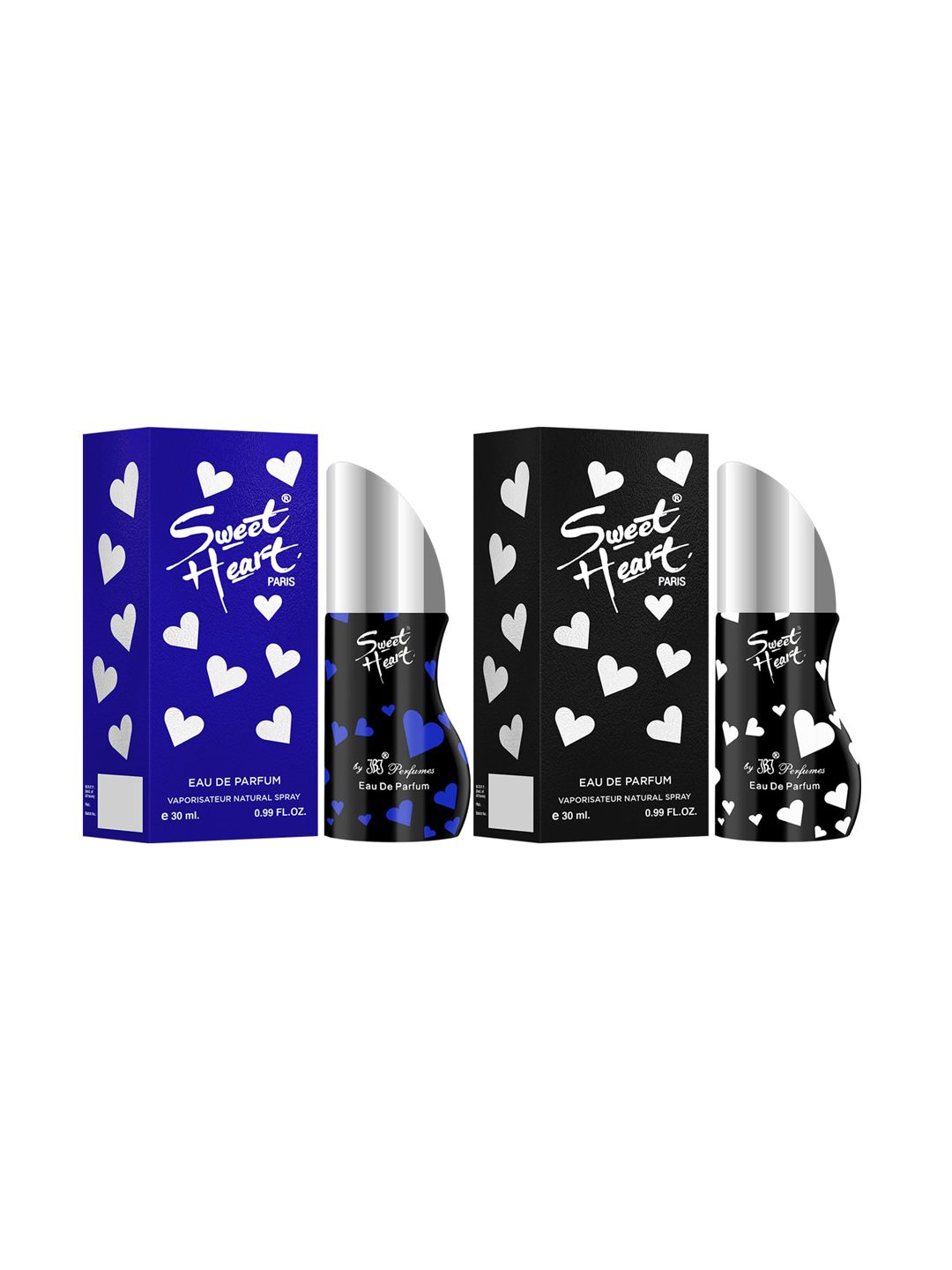 Sweet Heart Pack of 2 Blue and Black Long Lasting Imported Eau De Perfume- 30ml Price in India
